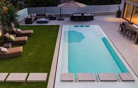 Winkel Terrasse Mit Pool Unser Blueprint If You Want To Create A Garden Path You Should Think In Ad In 2020 Backyard Pool Lap Pool Designs Small Backyard Pools