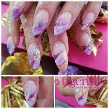 Glitter Acrylic Encapsulated Salon Westbourne Tigerlillynails Bournemouth Bournemouthnails Notd Nailspo Nailart Cnd Ac Nails Nail Art Acrylic Nails