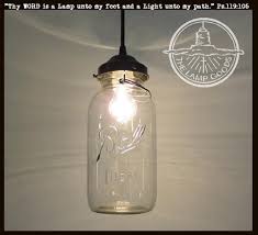 Mason Jar Pendant Lighting Fixture Half Gallon The Lamp Goods