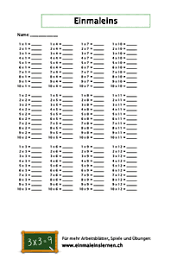 40 schön bild von blutdruck tabelle zum ausdrucken. Einmaleins Uben Mit Arbeitsblattern Zum Ausdrucken