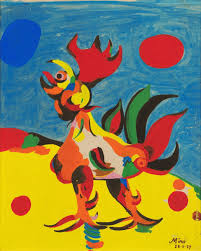 In joyful rebellion against conventional painting methods, spanish surrealist joan miro's art exudes an uninhibited childlike freedom of expression. The Rooster Joan Miro Google Arts Culture