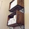 Rustic wall cabinet for bathroom. 1