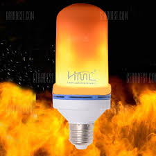 Buy Hml 6w Led 3d Flame Light Bulb Emulation Flaming 2 Mode Decorative Lamp E27 90 240v In Stock Ships Today