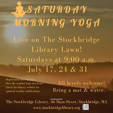 Maria eugenia lagasca, certified yoga instructor, naturopathy. Saturday Morning Yoga The Stockbridge Library Museum Archives