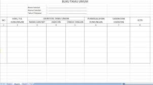 Format Buku Tamu Umum Sekolah In 2021 Excel Education Math
