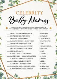 Baby c is more precious than i could have ever imagined. Celebrity Baby Names Baby Shower Game Printable Baby Shower Etsy Celebrity Baby Showers Baby Names Celebrity Baby Names