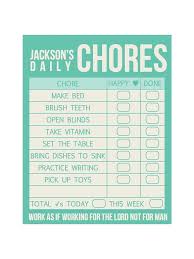 customizable chore chart 11x14 kids room love my kids chart