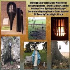 Ollivage Solar Torch Light Waterproof Flickering Flames Torches Lights 42 9 Inch Outdoor Solar Spotlights Landscape Decoration Lighting Dusk To Dawn Auto On Of Torch Light Outdoor Solar Dusk To Dawn