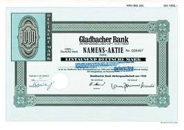 Insgesamt sind 150 mitarbeiter für die kunden da. Hwph Ag Anciens Titres De Collection Gladbacher Bank Ag Von 1922