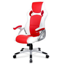 Racing Offce Chair Pu Leather Executive Office Computer Gaming Chair High Back White Red Office Chair Leather Office Chair Cheap Office Chairs