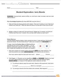 Access to all gizmo lesson materials, including answer keys. Student Exploration Ionic Bonds Answer Sheet Periodic Table Studyres Com Atomic Structure Answer Keygizmo Activity Songo Latt