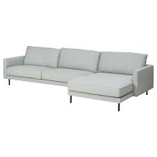 Ringstorp 4 Seters Sofa Med Sjeselong Lys Gra Svart Ikea
