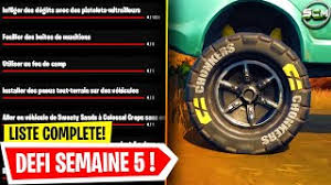 Dauntless saison 5 semaine 6 hunt pass challenges. Liste Complete Des Defis Semaine 5 Saison 6 Fortnite Chapitre 2 Liste Defi Semaine 5 Saison 6 Youtube