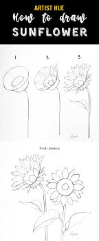 This guide is not so specific in regards to the initial steps and shows more of the shading stages. How To Draw Flowers Sunflower Drawing Pencil Drawings For Beginners Easy Drawings For Beginners