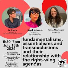We hope you're having a great summer and would like to invite you to a  bilingual (Spanish/English) academic event! The Radical Cat will be hosting  two amazing authors, Sayak Valencia and Lu
