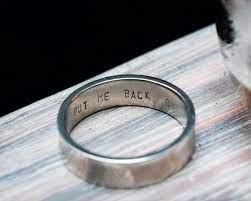 Engrave His Wedding Band With Your Name Your Wedding Date Or Just A Special Saying Engraved Wedding Rings Wedding Humor Wedding Band Engraving