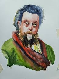 Modest Mussorgsky by Ilya Repin study : r/Watercolor