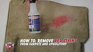 You'll need to prepare your alkaline cleaner: How To Remove Red Stains From Carpet And Upholstery Red Away Youtube