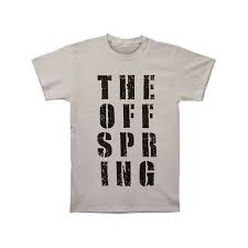 Offspring Mens Block Letter Tee T Shirt Grey