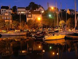 Le Port De Morlaix La Nuit Finistere Bretagne Places Explore Structures