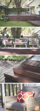 whether you re building a new deck or upgrading an old one applying a fresh stain will protect the wood and staining deck backyard inspiration backyard decor