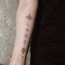 Hand Poked Symbols Including Virgo Zodiac Sign And Mercury Planet Symbol Tattoo Artist Ann Pokes Virgo Tattoo Virgo Tattoo Designs Tattoos For Guys