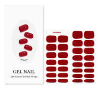 OEM Gel Nail Strips Custom Nail Wraps ODM Red Gel