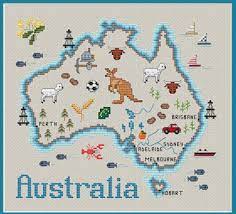 Free cross stitch samplers and sayings from a to z from around the internet. Sue Hillis Map Of Australia Cross Stitch Pattern 123stitch