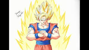 Draw an oval & shape for the upper body. Drawing Goku Super Saiyan Dragon Ball Z Super Youtube