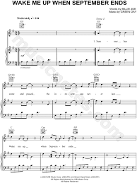 Summer has come and passed the innocent can never. Green Day Wake Me Up When September Ends Sheet Music In G Major Transposable Download Print Sku Mn0049970