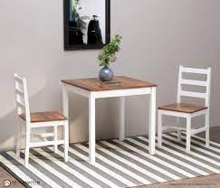 Set up your dining table and kitchen. Rosina Solid Wood 2 Seater Dining Table Decornation