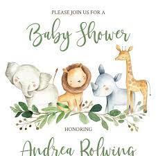 Jungle Safari Baby Shower Invitation Safari Jungle Animals Etsy Jungle Safari Baby Shower Safari Baby Shower Invitations Jungle Safari Baby Shower Invitation
