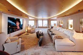 Her features include a wine bar, a large swimming pool, a cinema, a sauna, and a large gym. Home Florida Design Luxury Yacht Interior Yacht Interior Design Yacht Interior