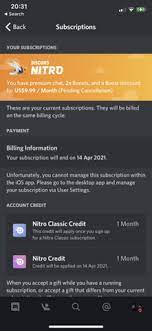 Es ist nennenswert, dass die kernfunktionen von discord kostenlos bleiben werden! Discord Nitro Abonnent Kundigen Und Accountguthaben Computer