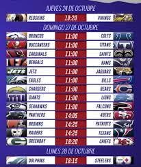 Este fin de semana se disputan los cuatro partidos de la. Fechas Y Horarios De La Semana 8 De La Nfl As Mexico