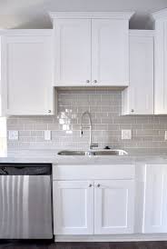 Gray Subway Tile And White Cabinets Would Always Be Easy Then To Change Accent Colors Over The Year Kitchen Inspirations Kitchen Remodel Kitchen Cabinets Decor