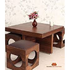So i do a lot of cooking, as well as woodworking, and one of the forms of cooking i love best is smoking. Mamta Decoration Brown Wood Rectangular Coffee Table With Stool Set Id 20701846973