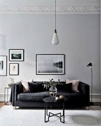 A Black And White Landscape Brings Tranquillity To A Slightly Stark Room Minimalist Living Room Black And White Living Room Living Room White