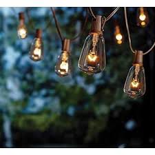 You could opt for hanging light cords without any lampshades. Skrlights Outdoor Patio String Lights 10ft Edison Bulb String Lights For Patio Garden Porch Backyard Party Deck Yardplus 1 Extra