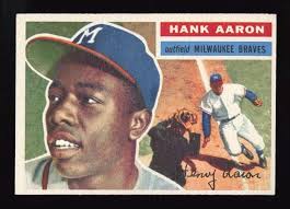 Jones underlined some of the numbers that made the proverbial back of aaron's baseball card stupid, as per braves manager brian snitker, a longtime aaron friend. 1956 Topps Baseball 31 Hank Aaron Blue Line Variation Milwaukee Braves Milwaukeebraves Hank Aaron Baseball Cards Baseball Cards For Sale