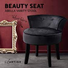 Maybe you would like to learn more about one of these? Artiss Velvet Vanity Stool Backrest Stools Dressing Table Chair Makeup Bedroom Black Spillarosales