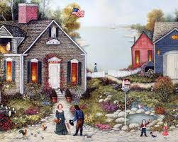 Folk Art American Folk Art Linda Nelson Stocks Folk Art Calendar Americana American Folk Art Americana Art Paintings Americana Art