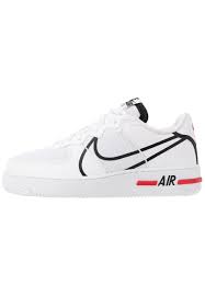 Air force one as we know it today began to take shape. Nike Sportswear Air Force 1 React Sneaker Low White Black University Red Weiss Zalando De