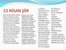 23 nisan şiirleri aramasını yapan birçok öğrenci ve öğretmen, ulusal egemenlik ve çocuk bayramı öncesinde en güzel 23 nisan şiirlerini araştırıyorlar. Uzun Ve Kisa 23 Nisan Cocuk Bayrami Siirleri