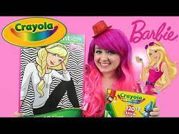 Favorite supplies for coloring pages. Barbie Giant Coloring Page Crayola Coloring Book Coloring With Kimmi The Clown Youtube