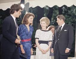 Photograph courtesy of the ronald. The Kennedys And The Reagans Jackie And John F Kennedy Jr With President Reagan And Mrs Reagan Nancy Reagan John Kennedy Jr Jacqueline Kennedy