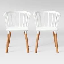 Set Of 2 Balboa Barrel Back Dining Chair White Natural Wood Project 62 In 2020 Dining Chairs White Dining Chairs Dining Furniture