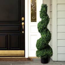 If you're interested in artificial spiral topiary. 50 Inch Romano Boxwood Spiral Topiary Artificial Tree On Sale Overstock 8784493