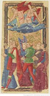 L Amoureux Tarot Dit De Charles Vi Fin Du Xve Siecle Italie Du Nord Carte A Jouer Dessin Dessin Image