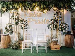 Dekor Lamaran Wedding Background Decoration Simple Wedding Decorations Rustic Wedding Backdrops